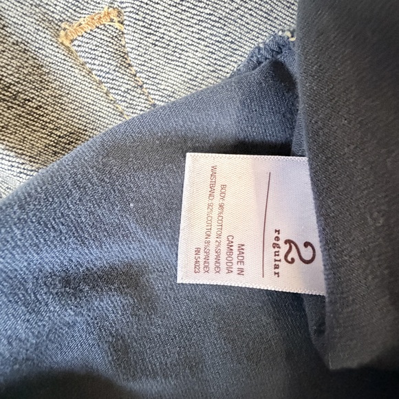 Maternity flared denim jeans size 2 regular natural fibers cotton denim in Blue - Picture 4 of 7